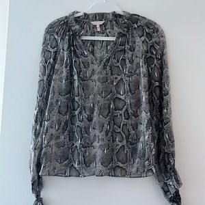 Rebecca Taylor snake print silk blouse